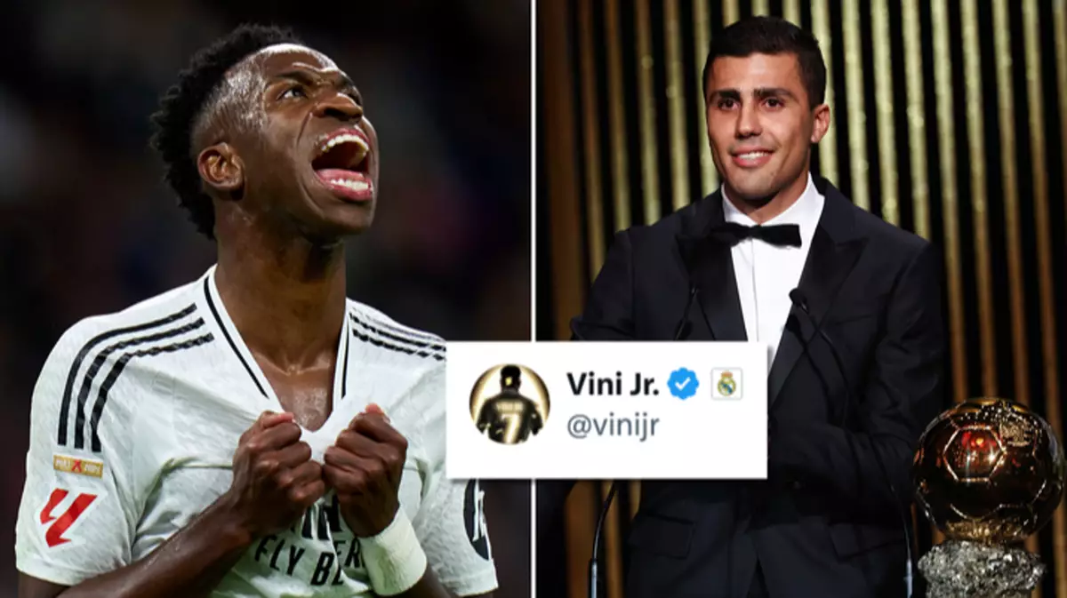 Vinicius Jr dropped the coldest 10-word message minutes after losing the 2024 Ballon d'Or to Rodri - Football News - SPORTbible