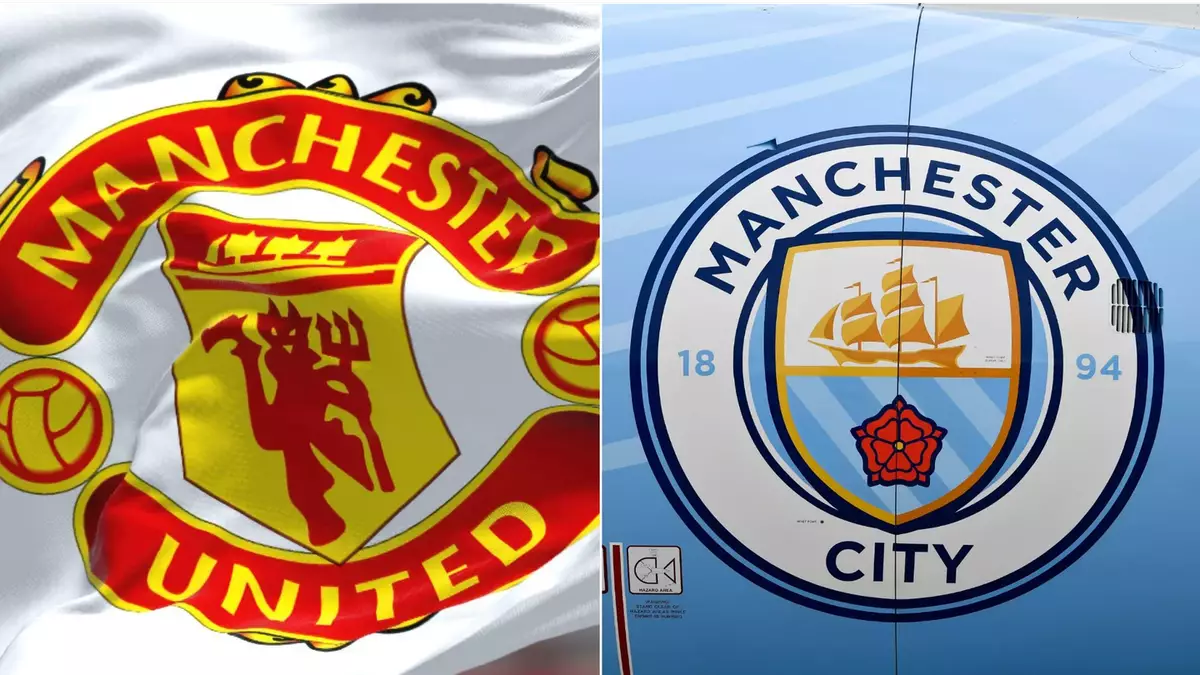 Map of Manchester and whether each part supports United or City