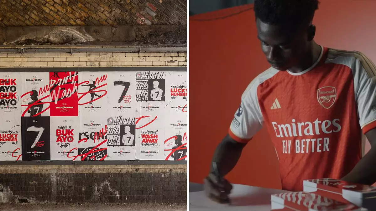 Signed posters of Bukayo Saka mysteriously appeared all over North London