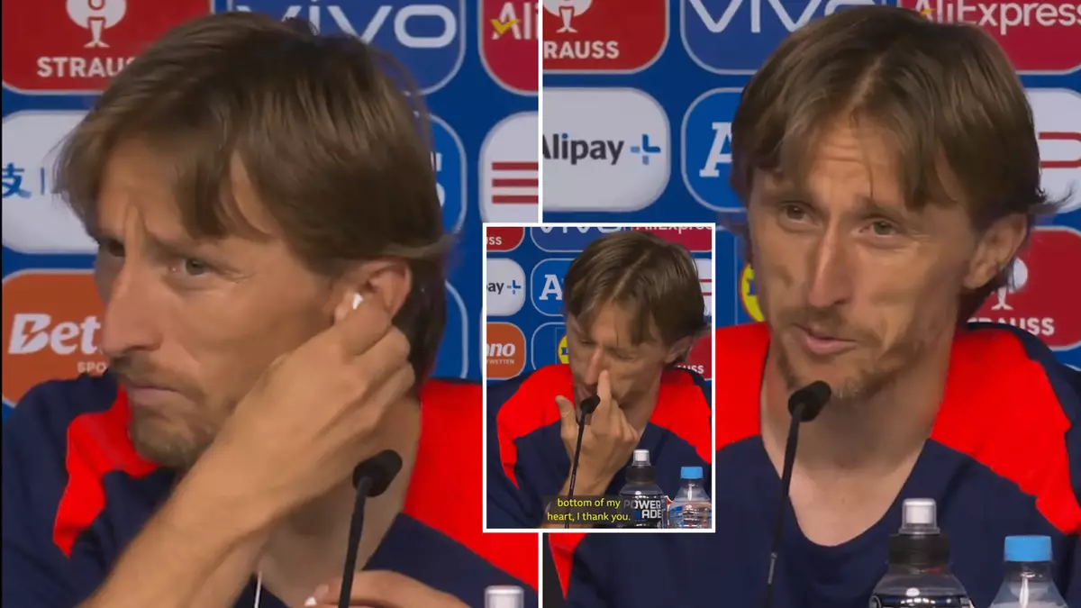 Luka Modric looked emotional as Italian journalist paid incredible ...