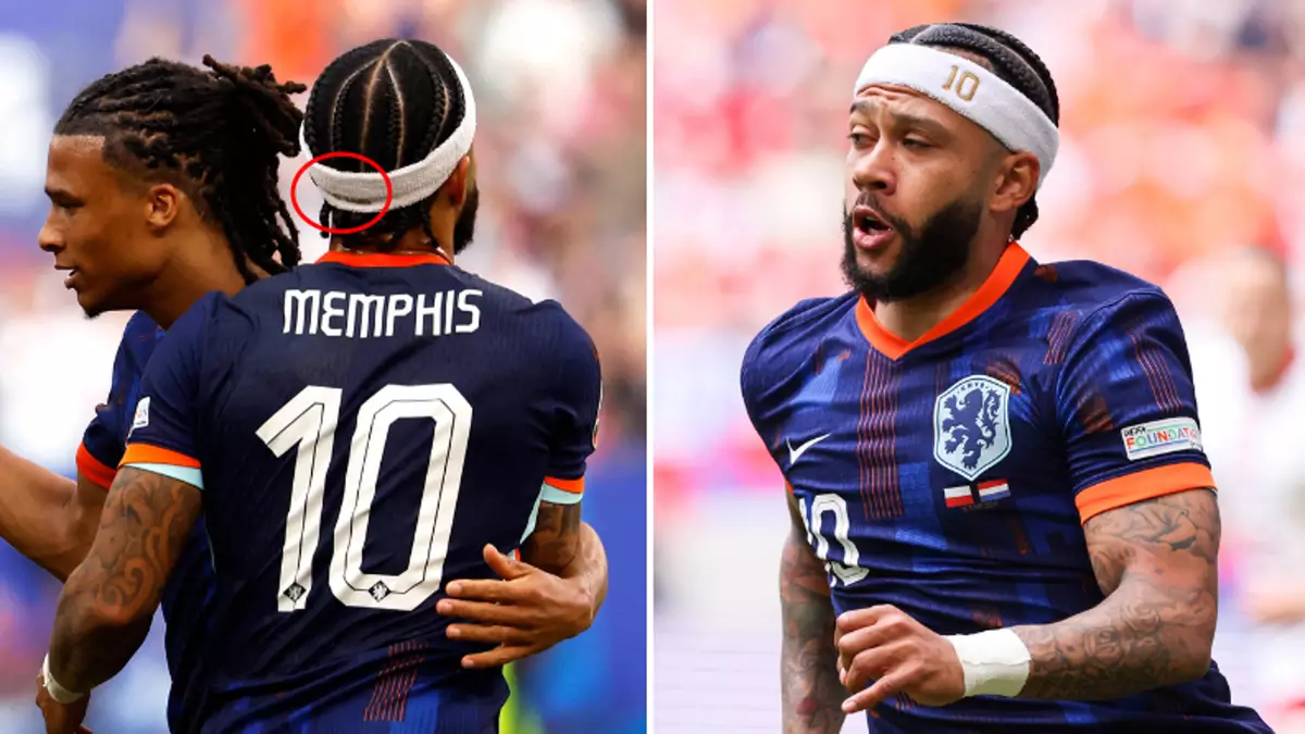 Memphis Depay has an ice-cold two-word message on his custom headband