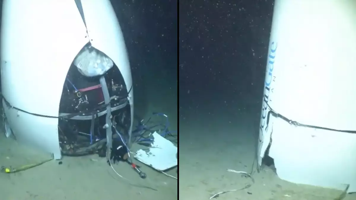 First footage of Titan submersible wreckage after implosion released by ...