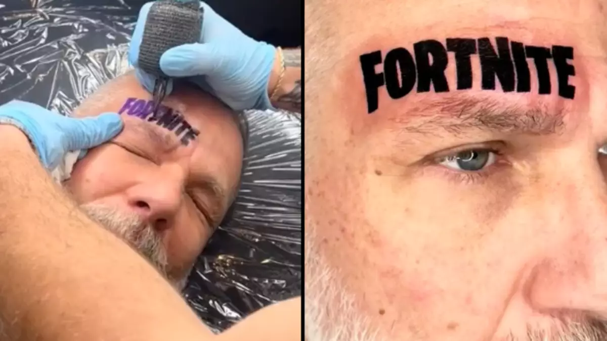 Fortnite fan predicts his fate after getting massive tattoo on his face