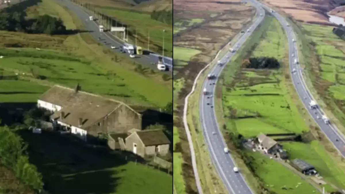 Practice M62 Truth behind house in the middle of the M62 motorway where family still ...