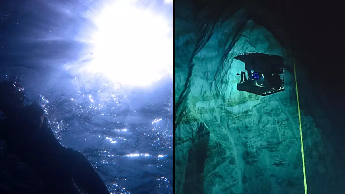 What is the depth of the Mariana Trench and what did divers find at the bottom?