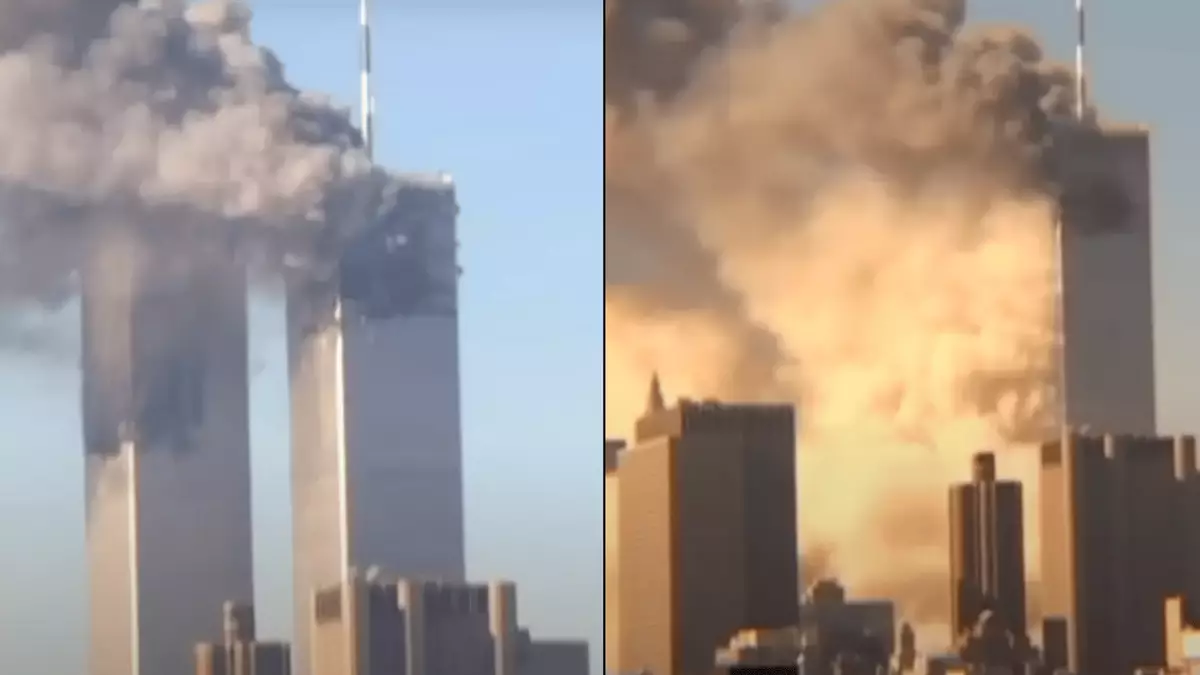 New footage of 9/11 Twin Tower collapse from 'unseen angle' was ...