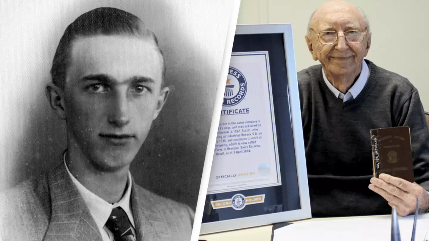 Same Organization 100-year-old man set Guinness World Record after working at same ...