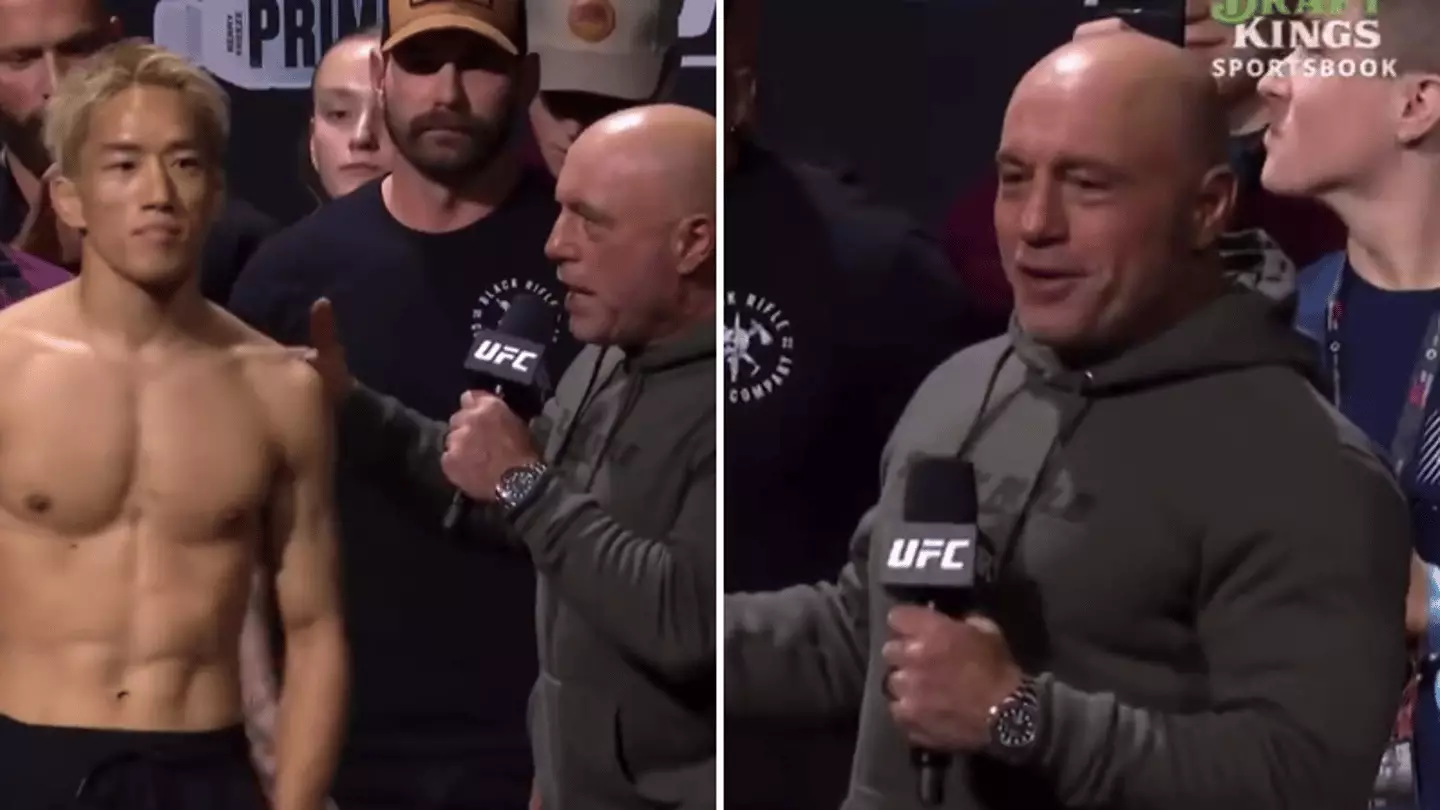 Fan Rong Vs Rogan Joe Rogan in awkward incident with fighter as UFC fans call out ...