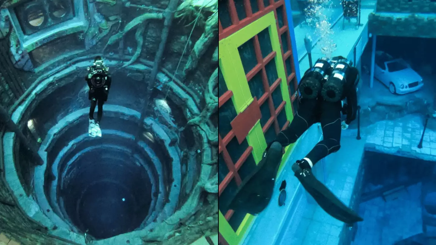World's deepest swimming pool has hidden 'underwater city' 200 feet down