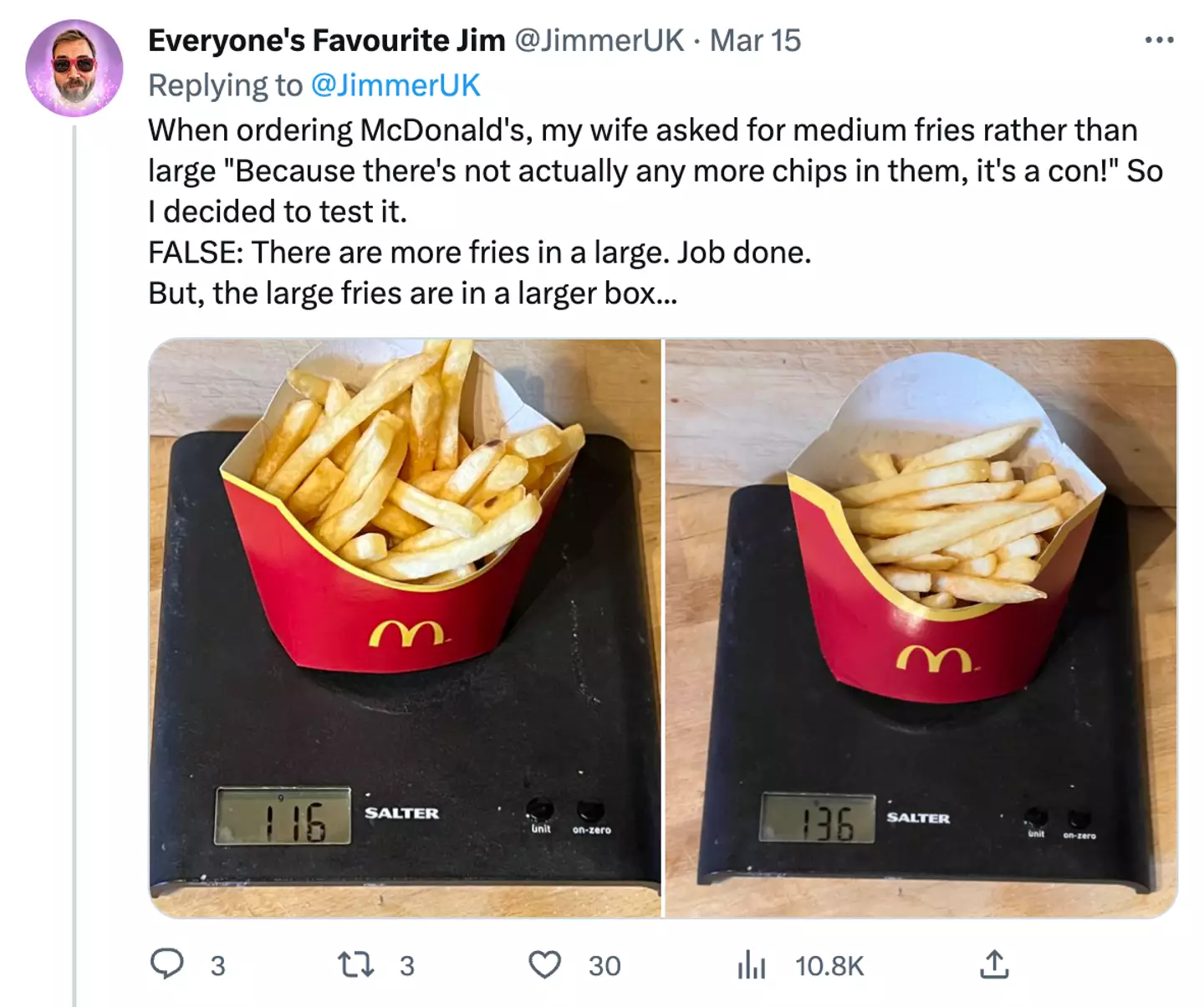 Man tests theory that it's better to buy medium over large fires at ...