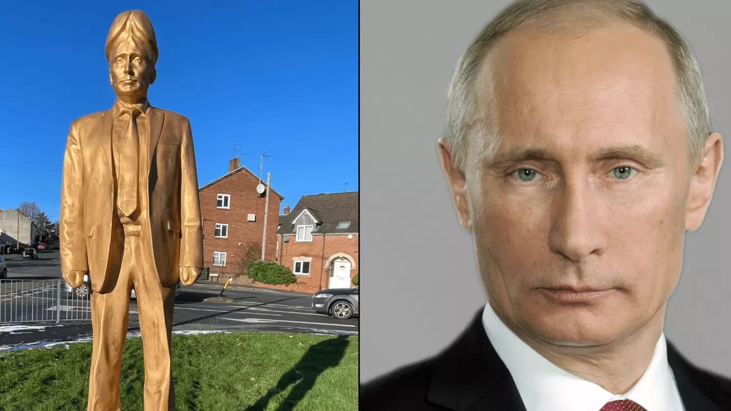 Kind Putin UK village names Putin 'bellend of the year' and erects golden statue
