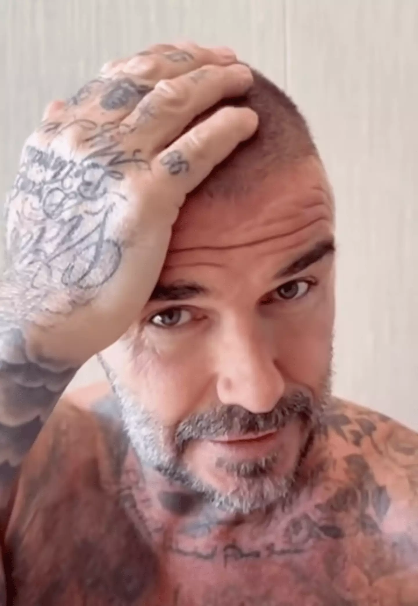 David Beckham leaves fans stunned as he shows off huge bald patch on head