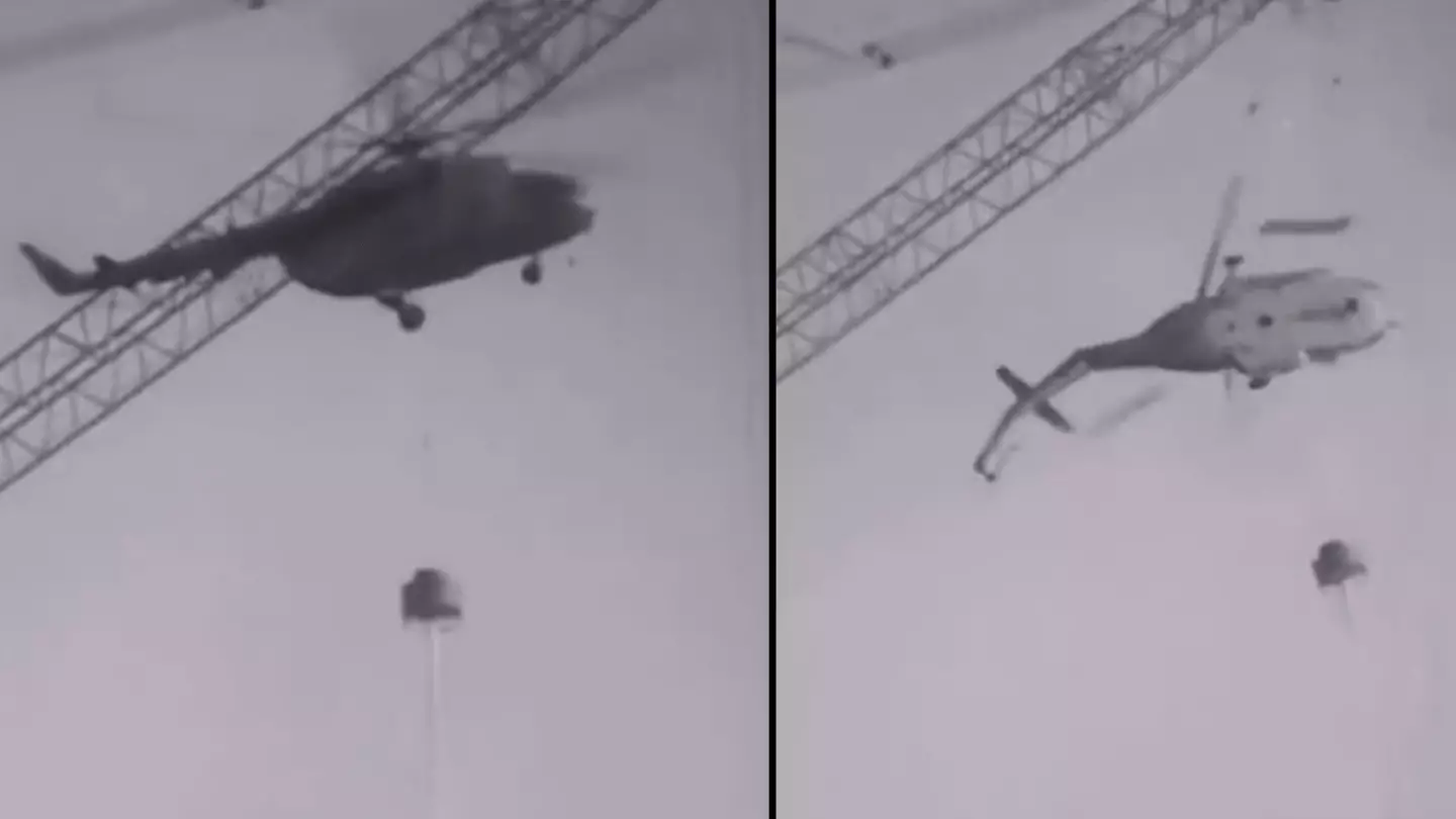 Harrowing footage shows helicopter crashing over Chernobyl's core ...