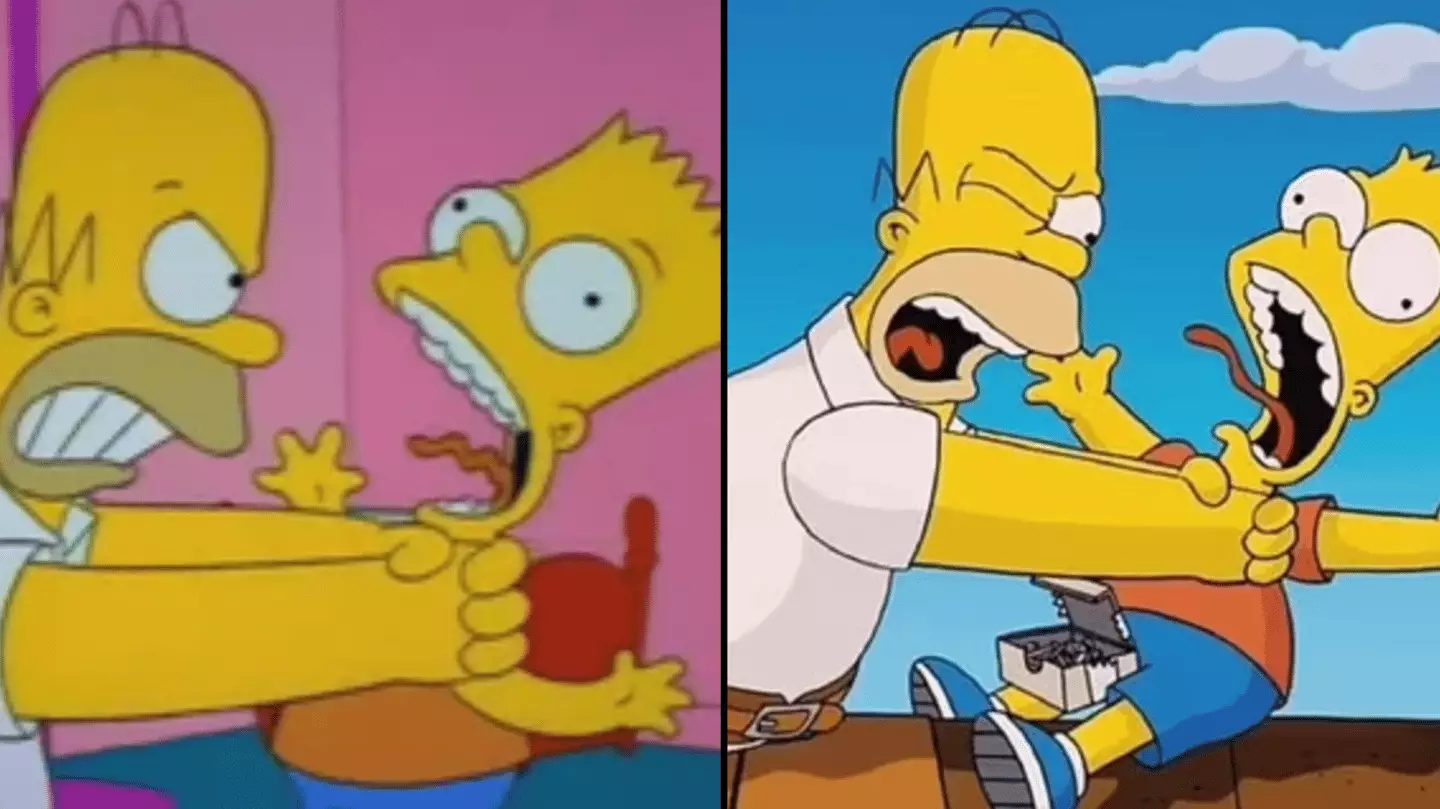 Simpsons Strangling Homer Simpson will no longer strangle Bart as show acknowledges 'times ...
