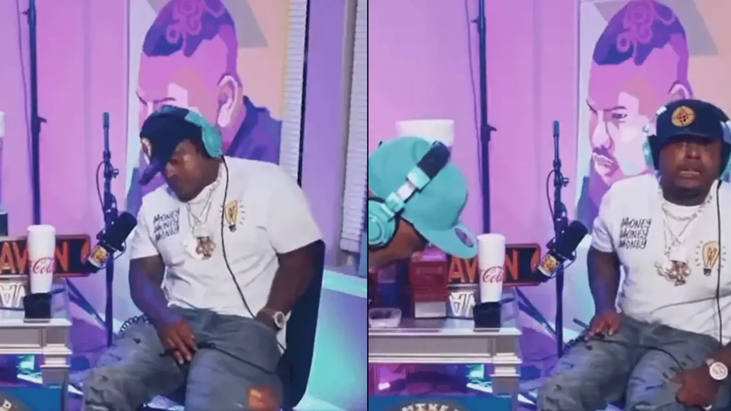 Fit Us Rapper Shocking moment rapper fires gun in his pocket during live interview ...