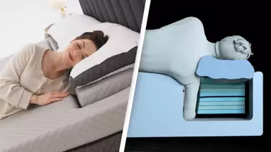 Bizarre mattress design with arm slot for side sleepers is unlocking a new fear