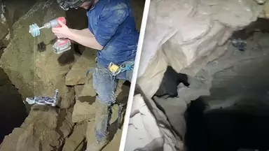 People 'terrified' after explorer drops GoPro showing what's inside the deepest cave in America