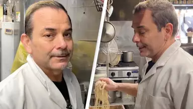 Chef speaking Japanese with an Italian accent has people shocked thinking it's 'creepy'