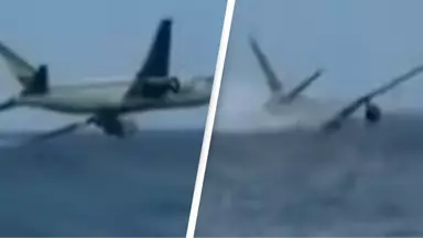 Horrifying video shows final moments as hijacked plane crashed into the ocean killing 125 people