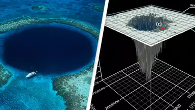 Largest ever 'blue hole' uncovered 1.3k feet deep in the ocean and scientists still haven't reached the bottom