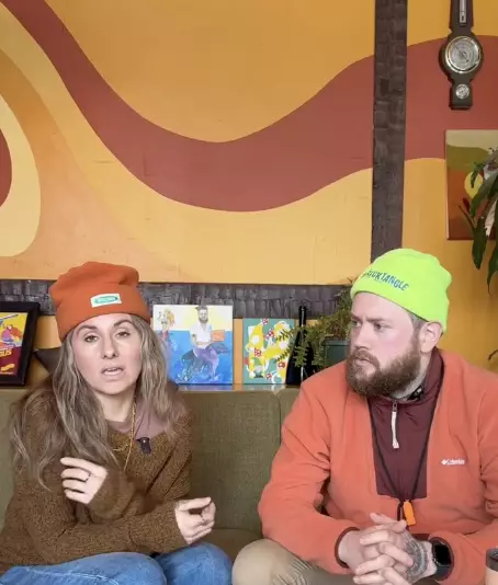 Breanna Evans and Jeff Rogers are no longer accepting dry-food donations but continue to sling out pizzas (Facebook)