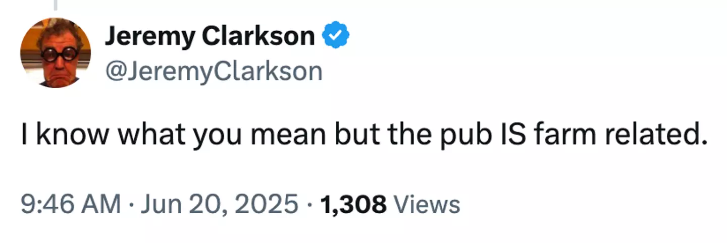 Clarkson defended himself on X (X)