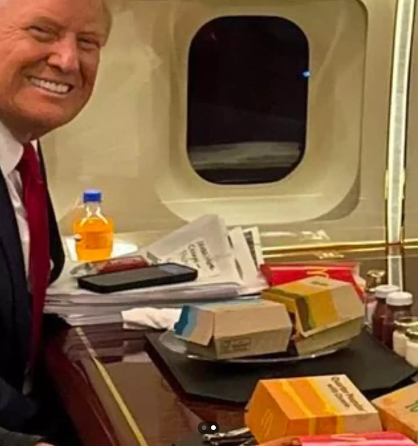 Trump with his Filet-o-Fish (Astro_Agent/Reddit)