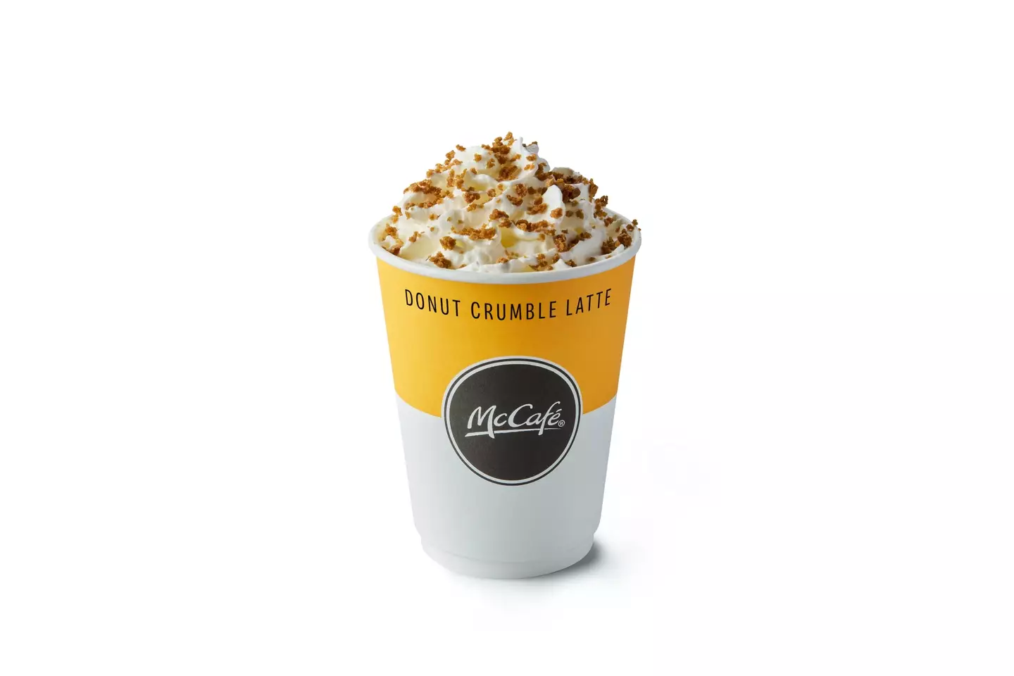 The Donut Crumble late is the latest addition to the company's hot drink menu (McDonald's)