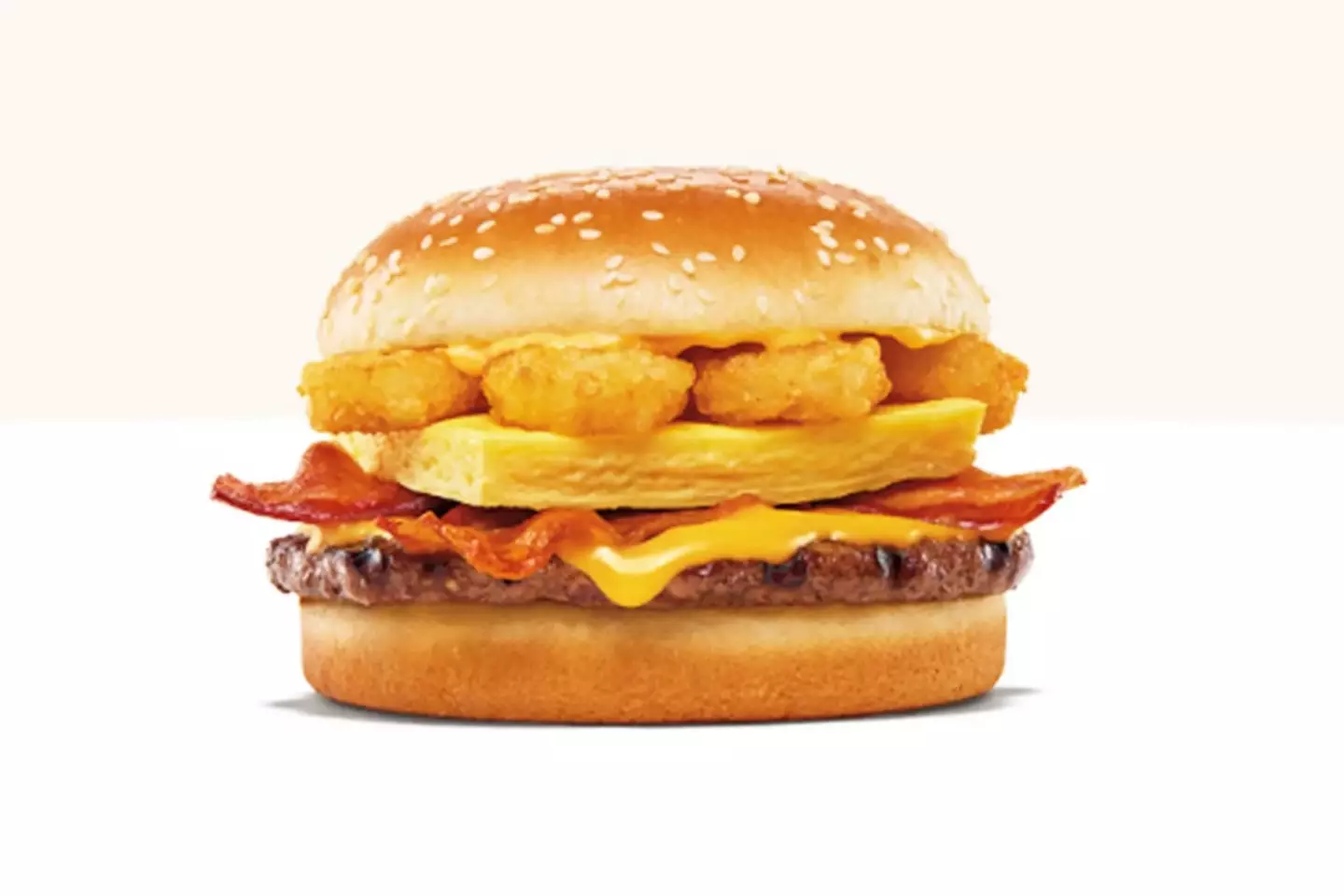 The new Burger King Bacon Cheddar Hash Whopper is available in select US stores (Burger King)