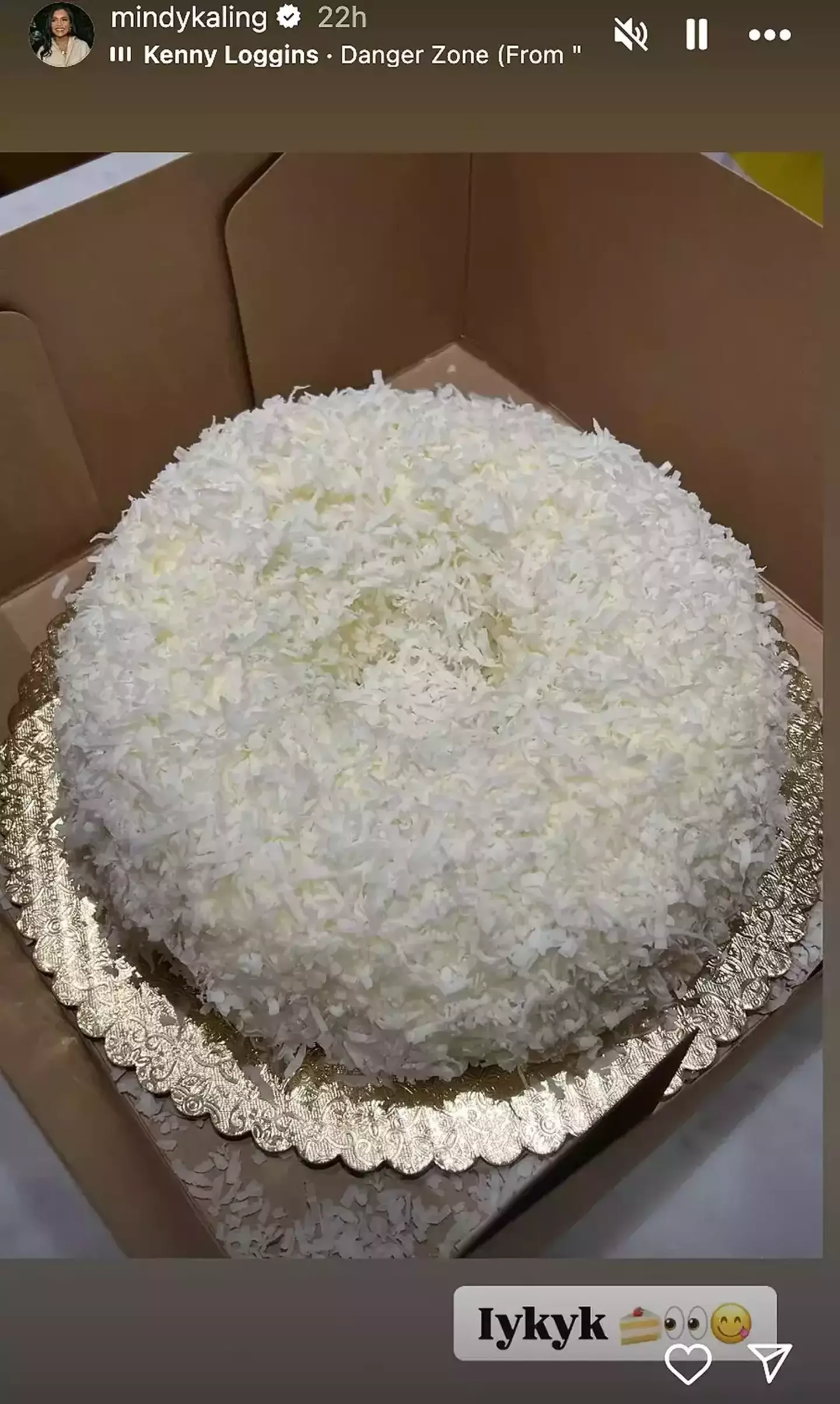 The 'Tom Cruise Christmas cake' has become the ultimate Hollywood status symbol (Instagram/@mindykaling)