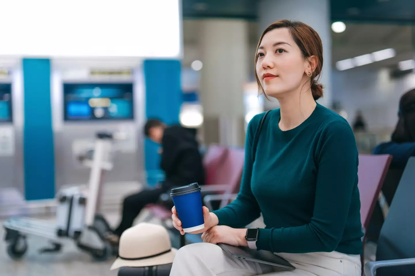 Experts warn that you shouldn't drink coffee on flights (Getty Stock Image)