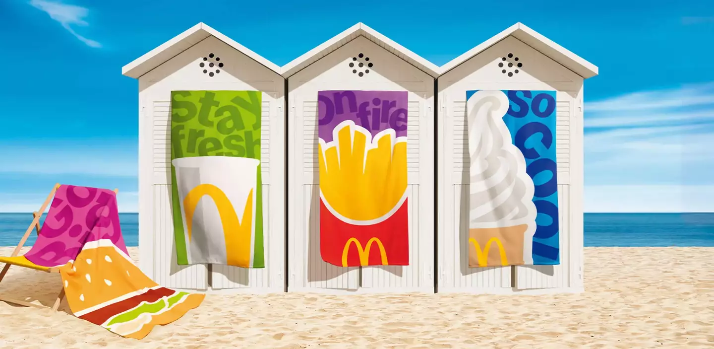The McDonald's beach towels are exclusive to Italian McDonald's (McDonald's)