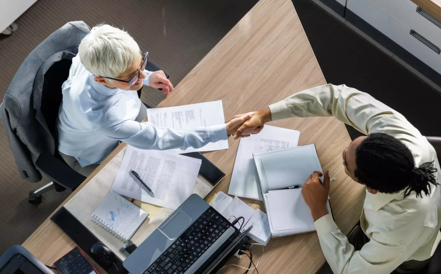 Job interviews can be stressful situations but make sure to prepare and be nice to people you encounter.