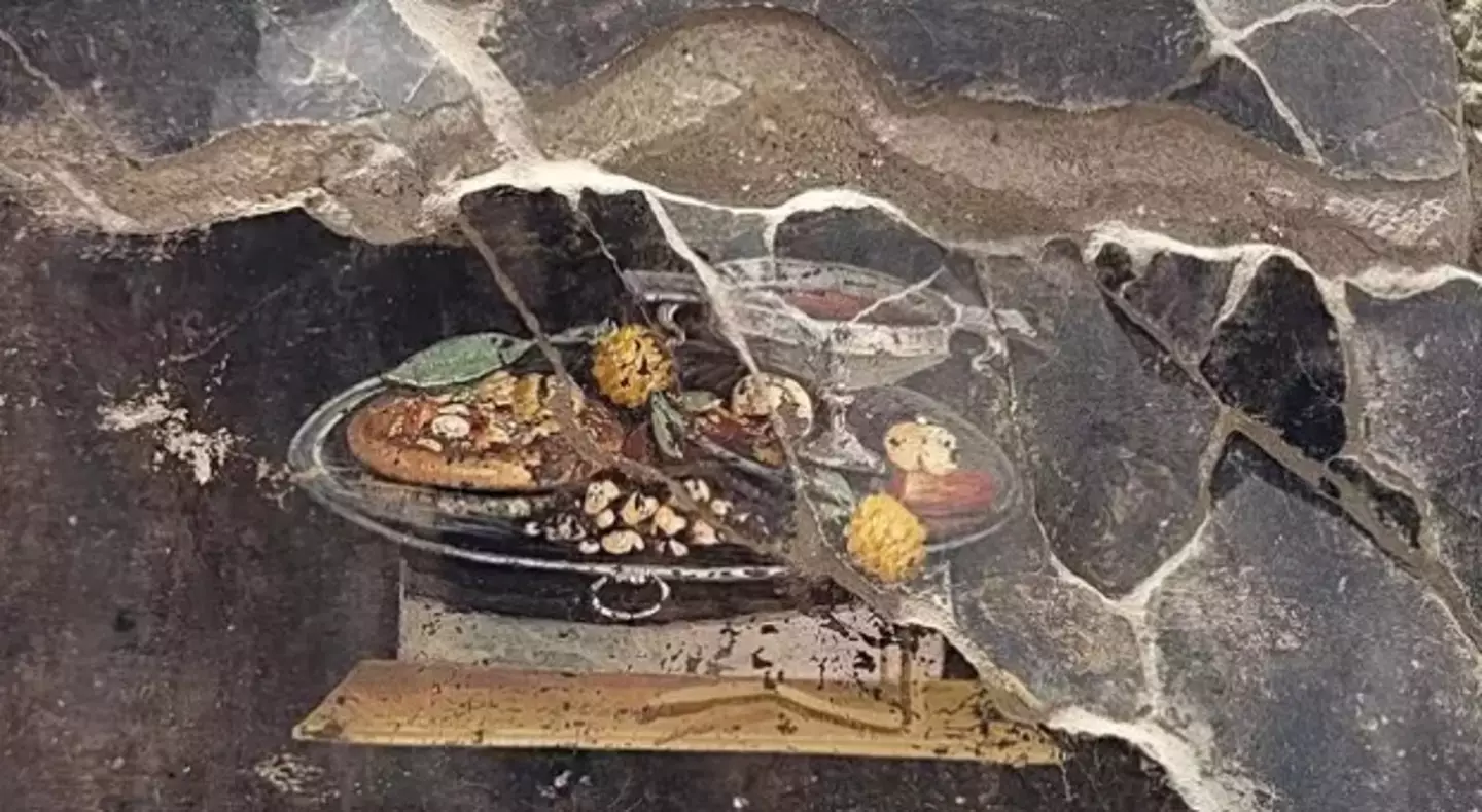 The painting depicting some ancient Roman grub (Parco Archeologico di Pompeii)
