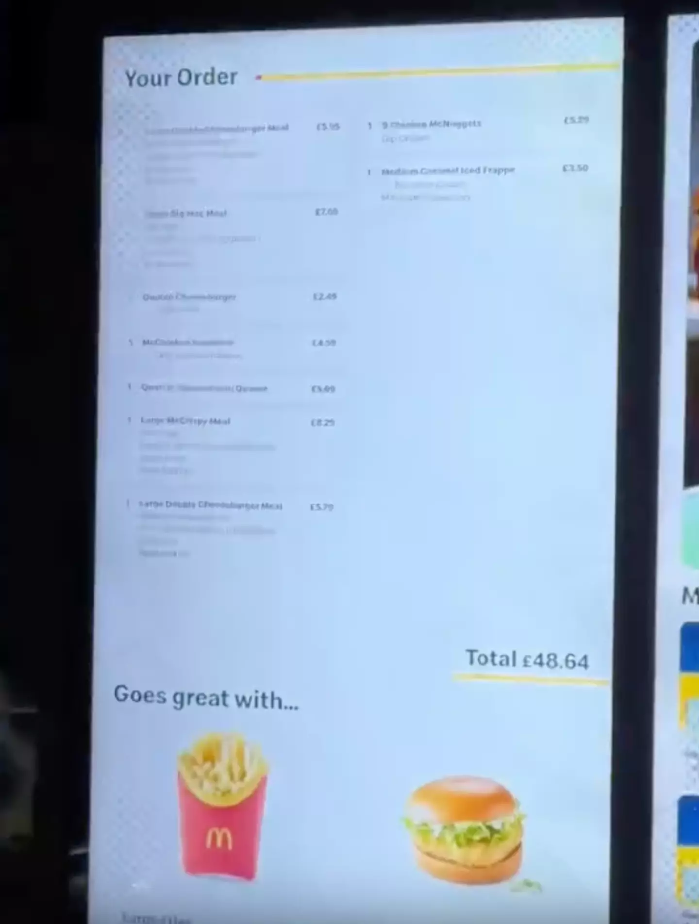 Here's what they ordered (Instagram/@lilbieber)