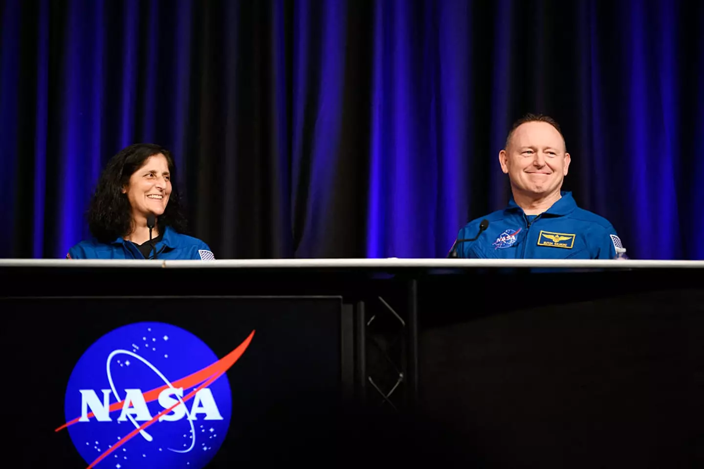 Butch and Suni after they returned to Earth - MARK FELIX via Getty Images