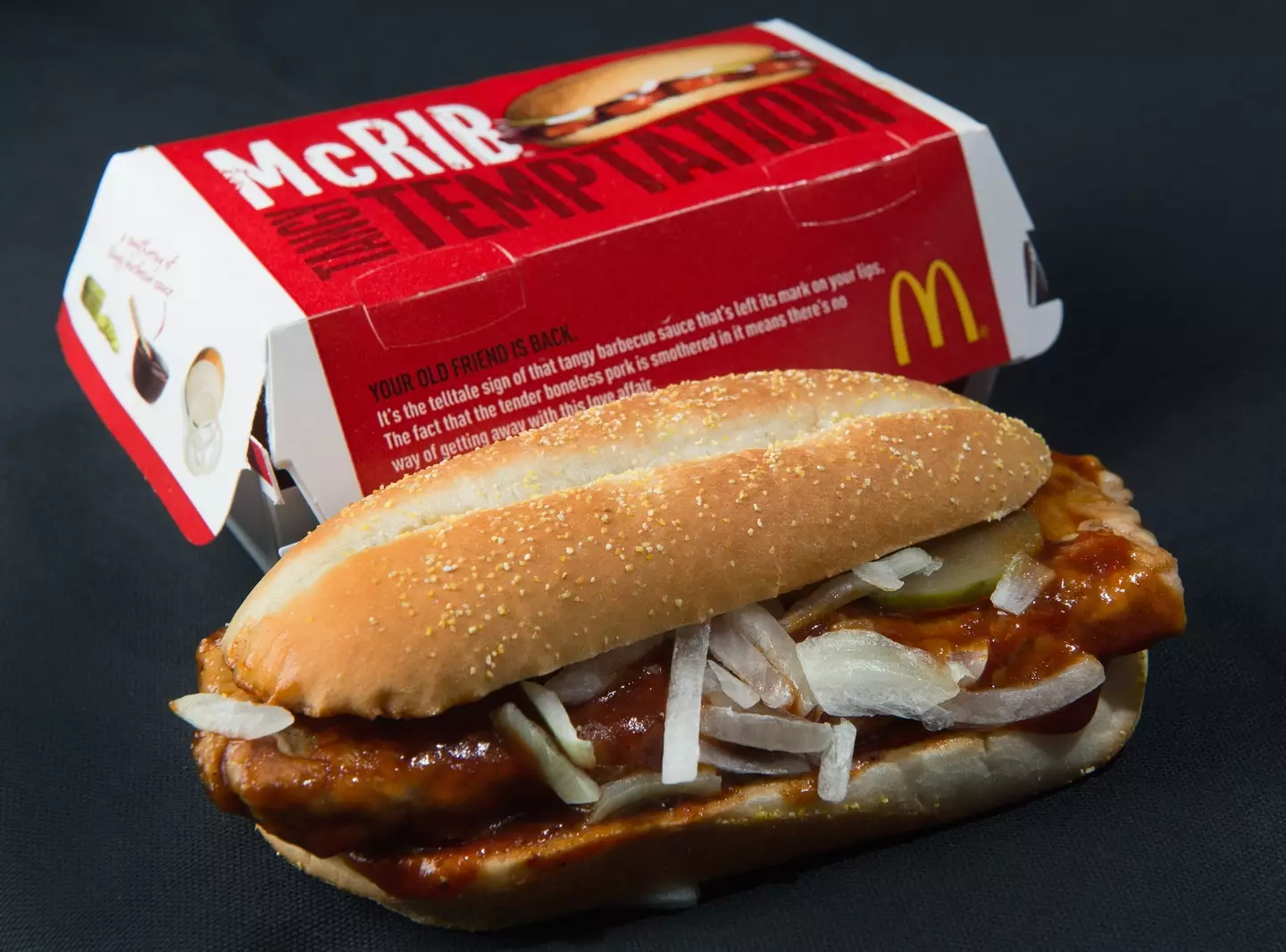 The McRib is officially back in business in the United States this month (PAUL J. RICHARDS/AFP via Getty Images)