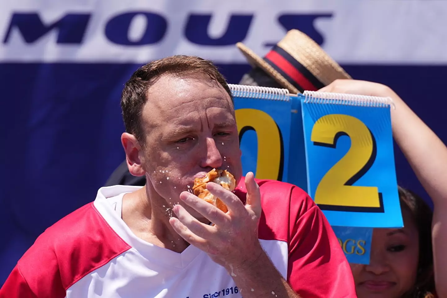 Joey Chestnut won his 17th title in 2025 ( Adam Gray / Stringer/Getty Images)