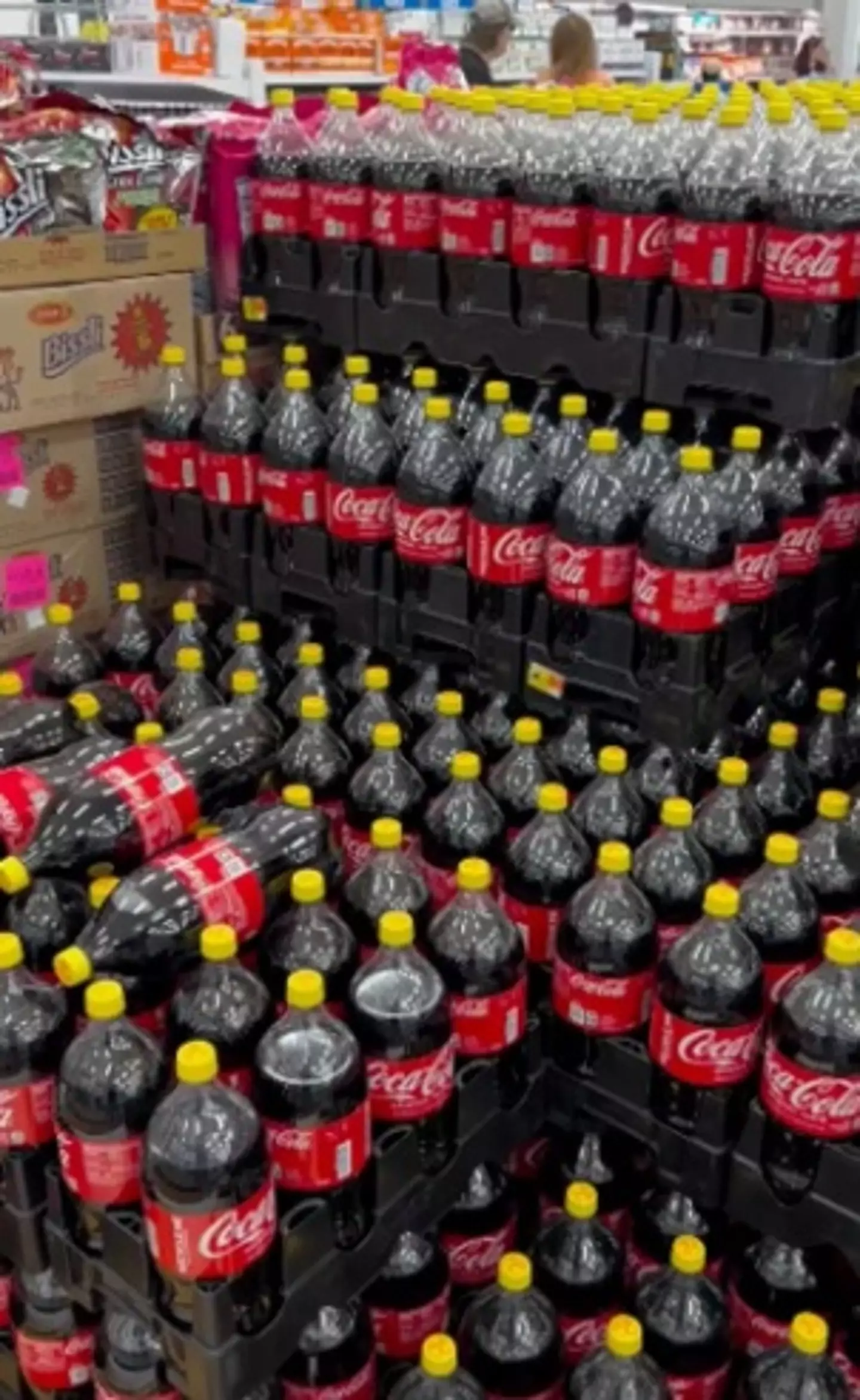 Coca-Cola bottles with yellow caps - kosherguru via Instagram