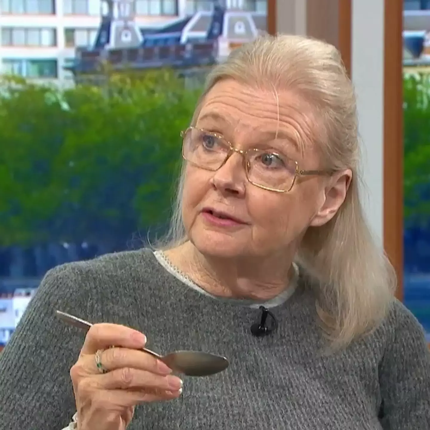 Barbie demonstrating how she could even cook an egg with a spoon whilst in her Afghanistan prison (ITV)