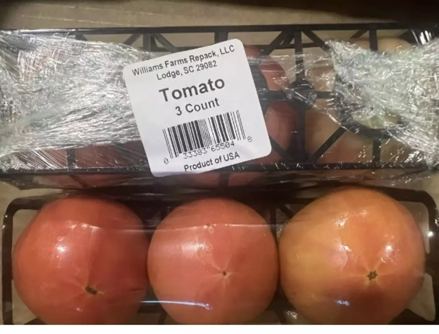 The affected tomatoes (U.S. Food and Drug Administration)