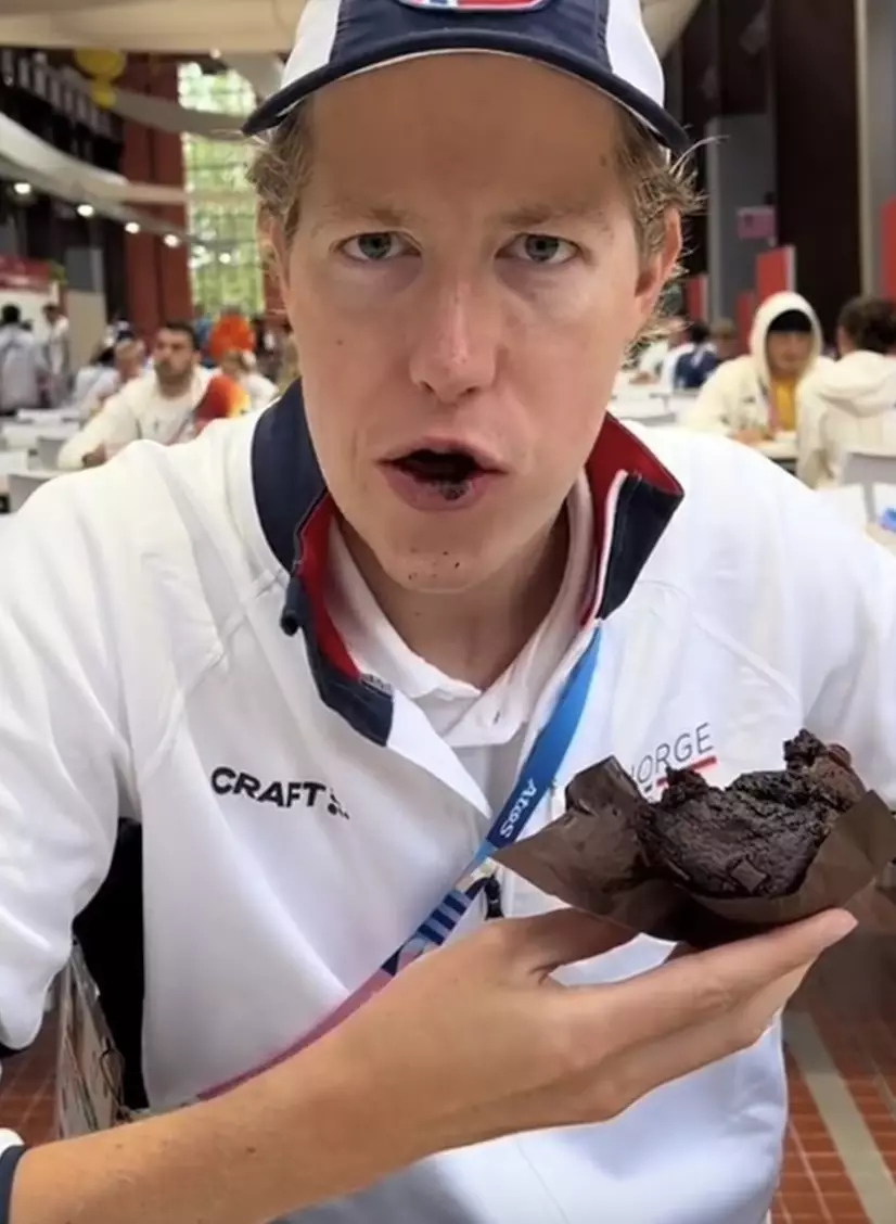 Olympic swimmer Henrik Christiansen AKA the Muffin Man had his say on this year's viral sweet treat (TikTok/@henrikchristians1)