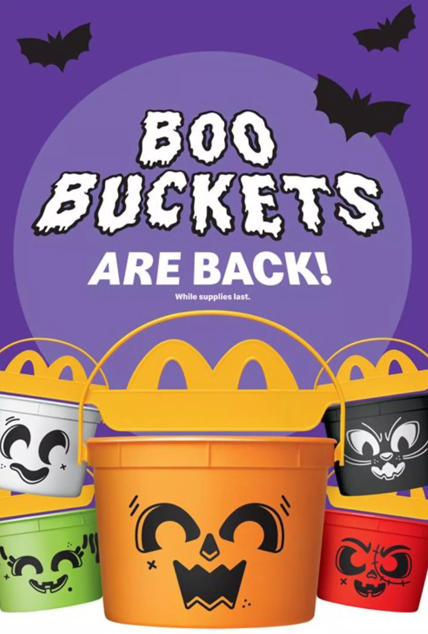 McDonald's Boo buckets are back (McDonald's)