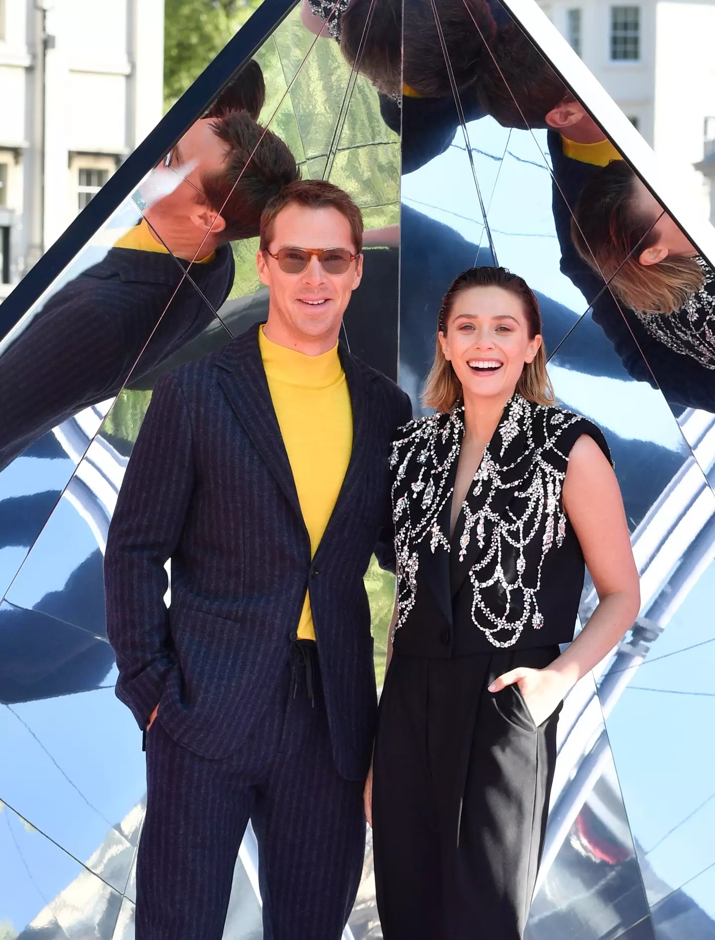 Cumberbatch with Marvel co-star Elizabeth Olsen (Gareth Cattermole / Staff/Getty Images)