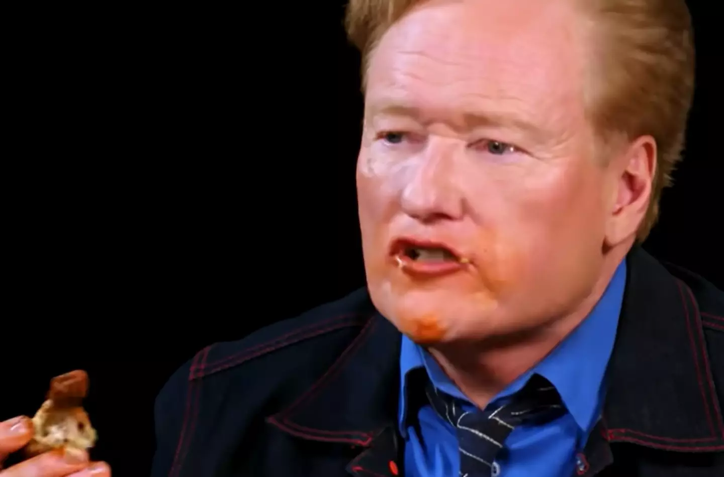 Conan O'Brien crossing the line between heroism and insanity (First We Feast/YouTube)