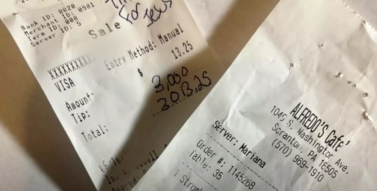 The customer left a huge tip (ABC)