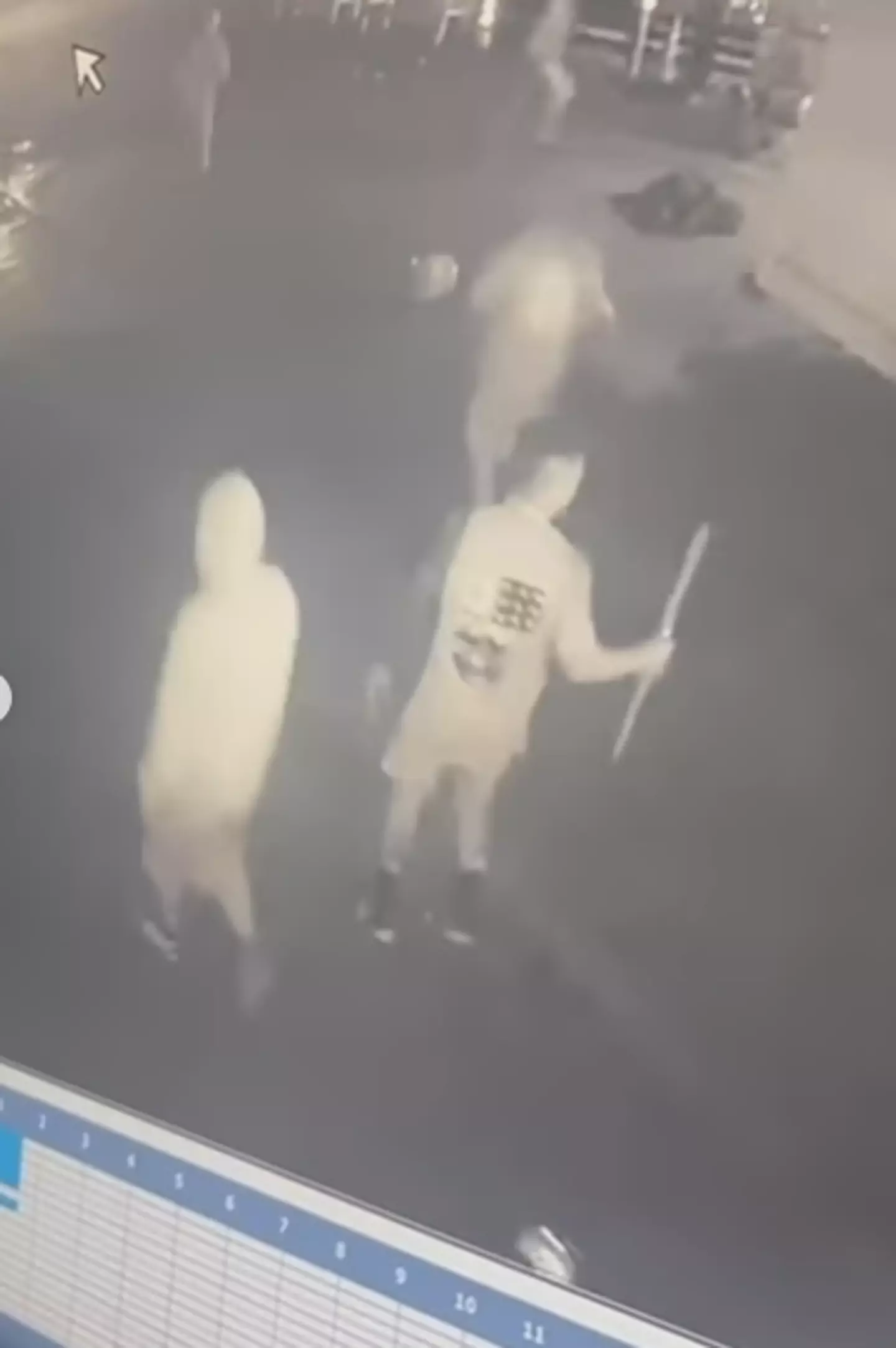 The group was caught on CCTV (@tacoslospoblanosestilotijuana/Instagram)