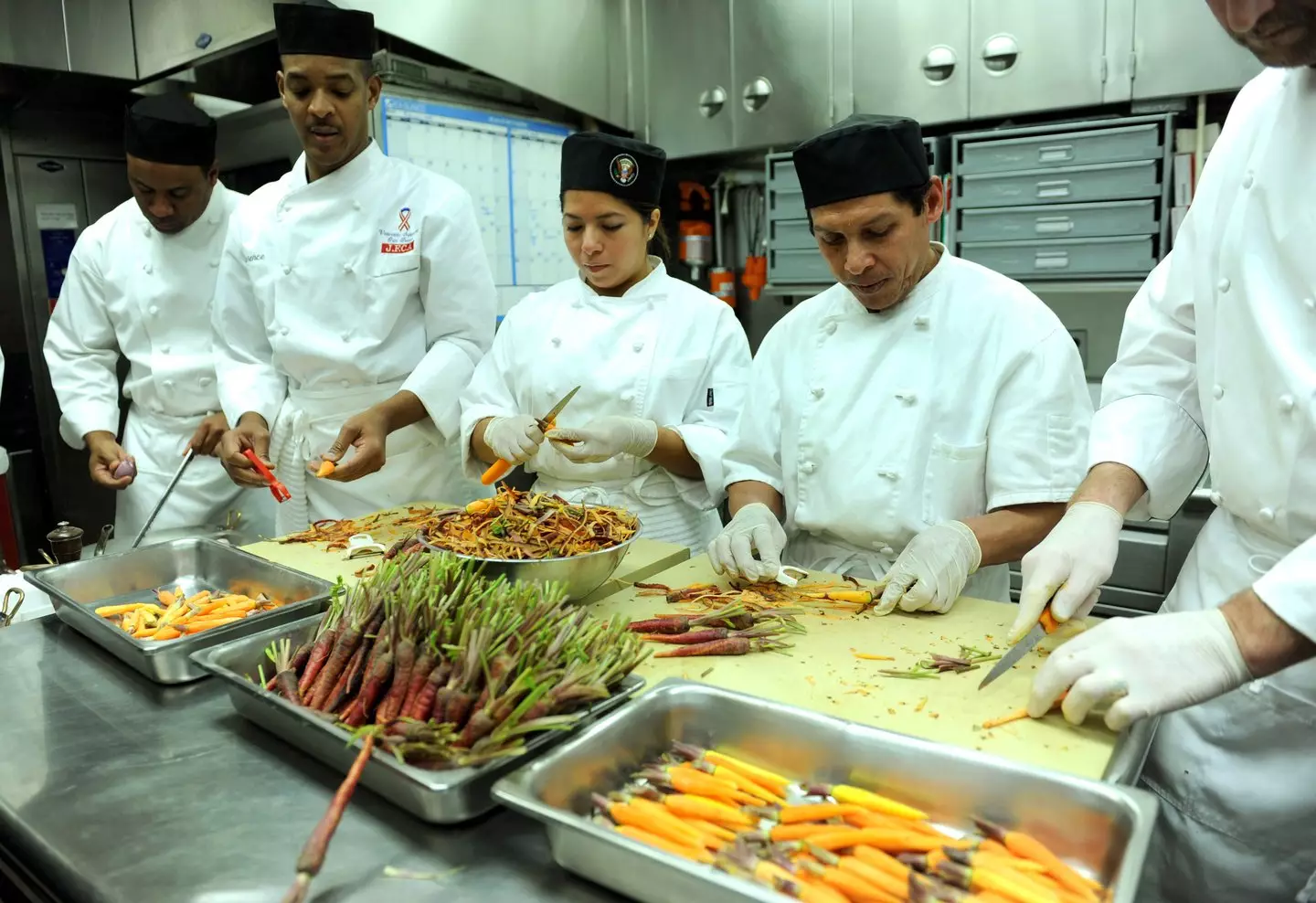 There are a limited number of White House chefs at one time, and they must be available 24/7 during certain shifts (Kevin Dietsch-Pool/Getty Images)