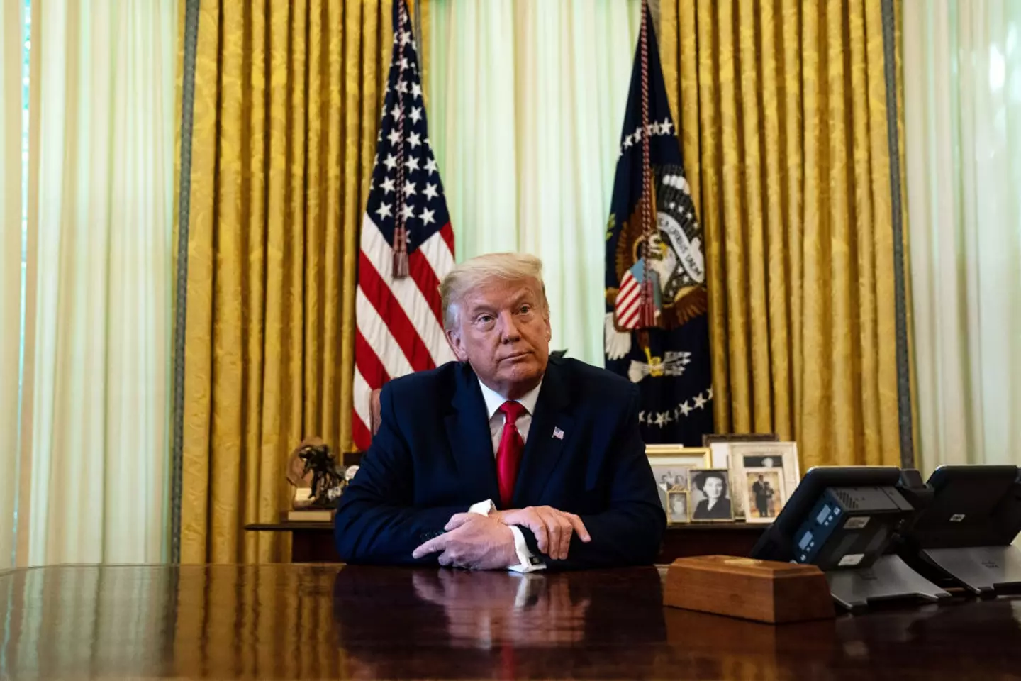 President Trump in the Oval Office (Pool/Getty Images)