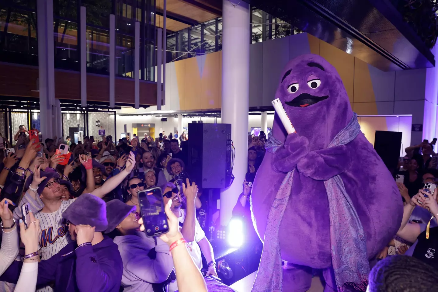 The crowds were smaller for Evil Grimace (Jeff Schear / Stringer/Getty Images)
